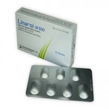 Linarol-M Tablet 2.5 mg+500 mg 7's strip