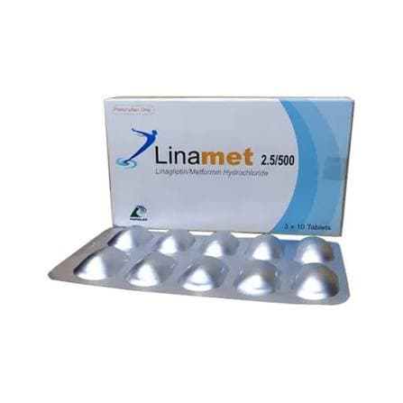 Linamet Tablet 2.5 mg+500 mg 10's strip