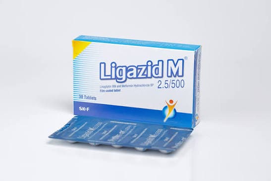 Ligazid M Tablet 2.5 mg+500 mg 10's strip