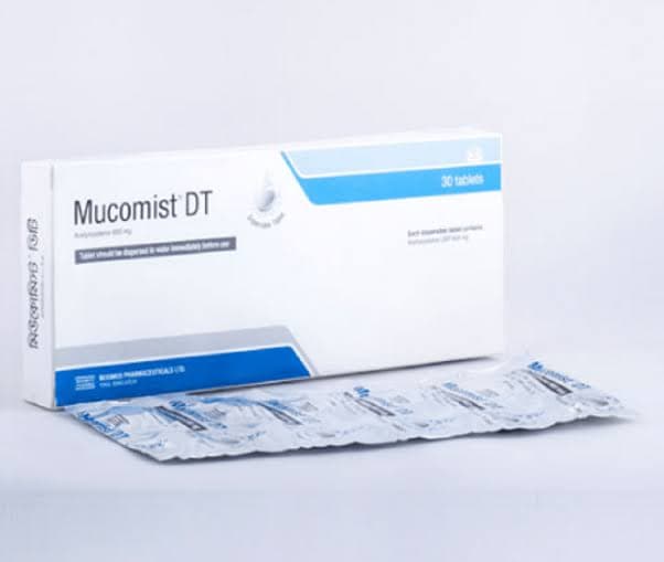 Mucomist DT 600 mg 10's strip