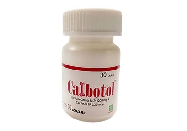 Calbotol Tablet 1200 mg+0.25 mcg 30's pot