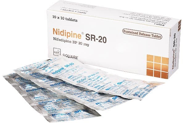 Nidipine SR Tablet (Sustained Release 20 mg 10's strip thumbnail 2