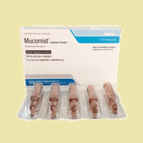 Mucomist Nebuliser Solution 600 mg/3 ml 3 ml ampoule