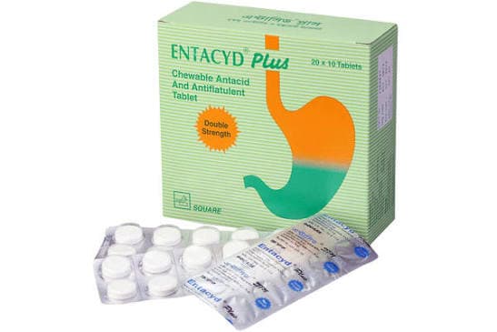 Entacyd Plus Chewable Tablet 400 mg+400 mg+30 mg 10P